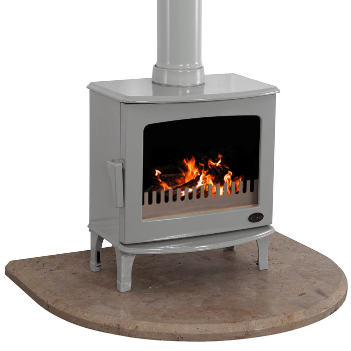 Travertine Curved Stove Hearth | Carron