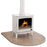Travertine Curved Stove Hearth 1050mm | Carron