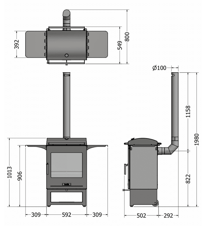 Hestia 300 Heat & Grill Outdoor Garden Stove