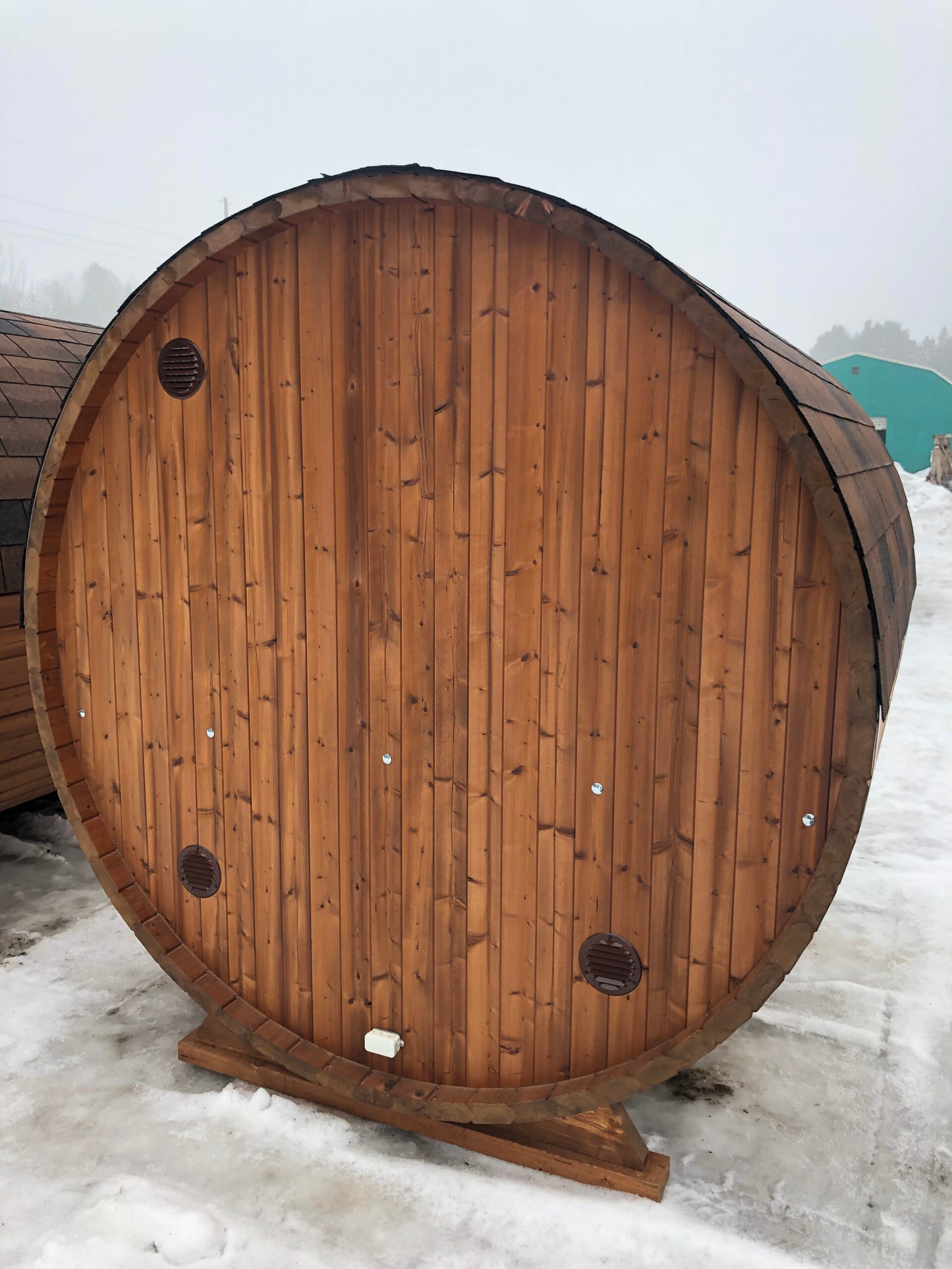 Mini wooden barrel sauna – Electric heater – for 2-4 people – Thermowood