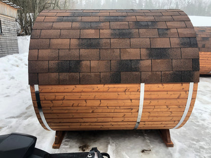 Mini wooden barrel sauna – Electric heater – for 2-4 people – Thermowood