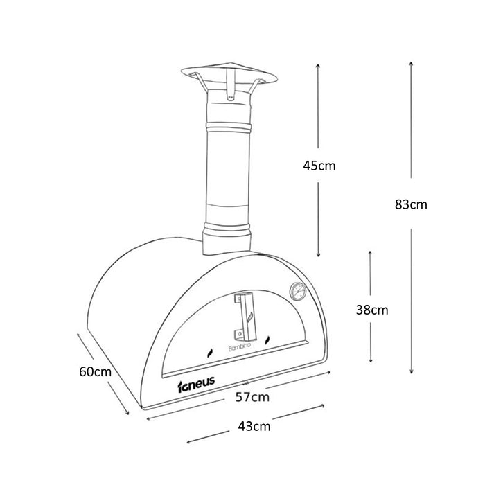 Igneus Bambino Wood Fired Pizza Oven - Ultimate Bundle