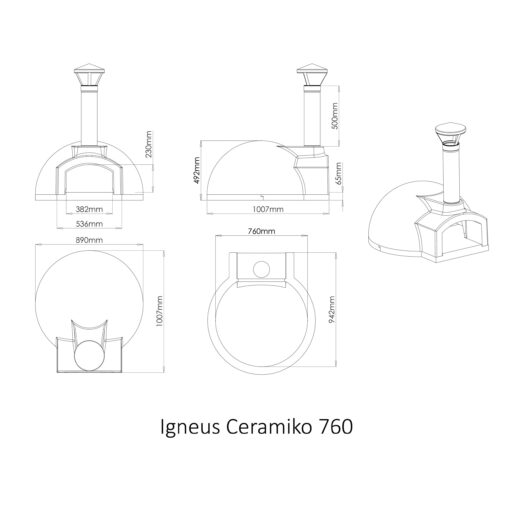 Igneus Ceramiko 760 Wood Fired Pizza Oven