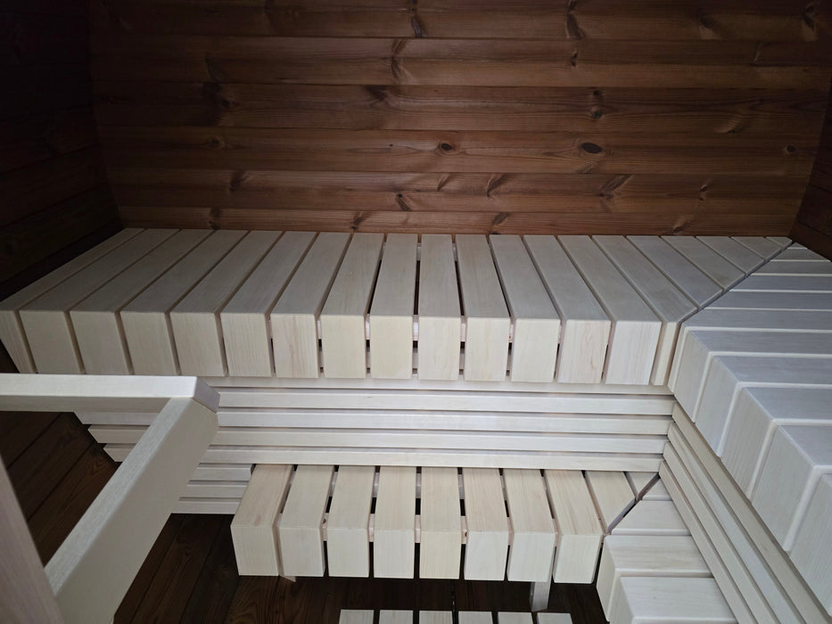 SaunaSupply KLAABU Deluxe Thermowood Outdoor Barrel Sauna - 4 People