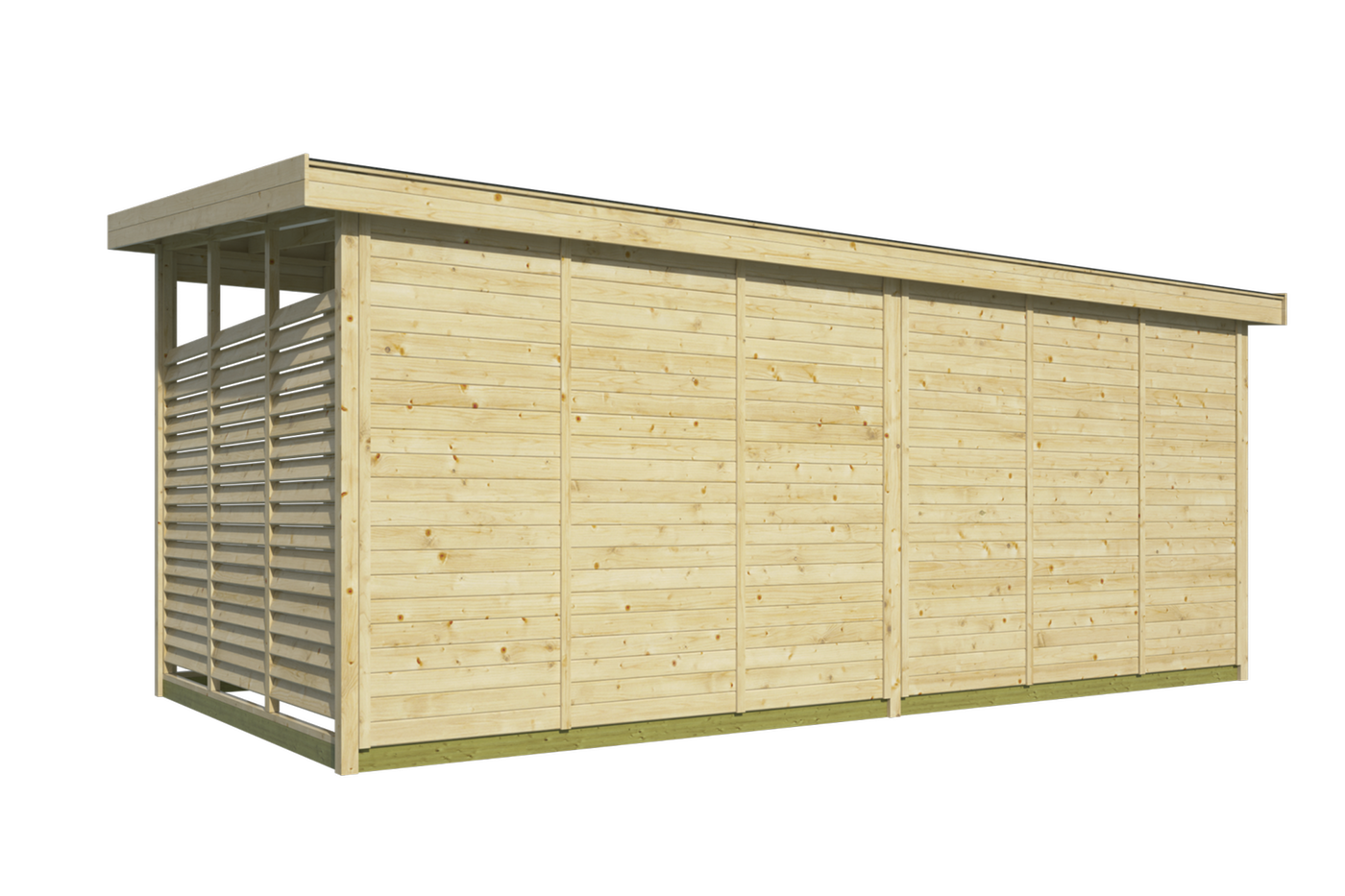 Kristina Wooden Gazebo with Slatted Walls 5.6 x 2.84m