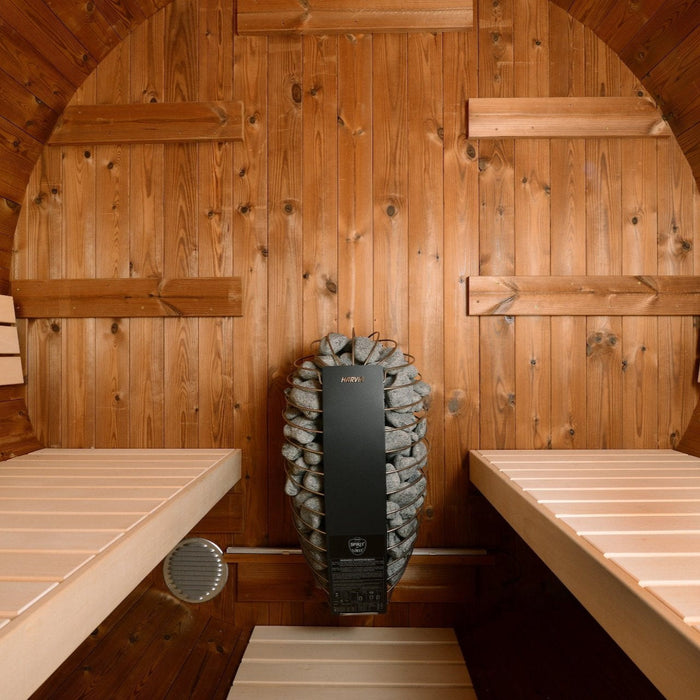6 Person Canopy Barrel Sauna — Heritage Collection