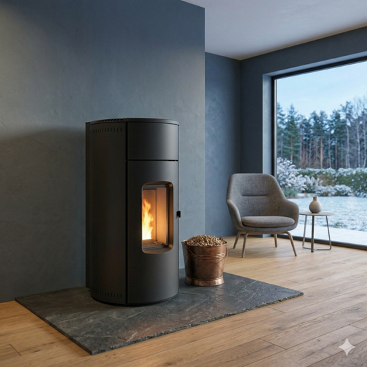 RED Heating (by MCZ) Pellet Stove – Cast-Iron Core & Wi-Fi 6.3kW