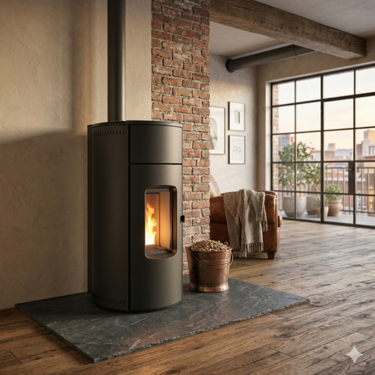 KUNAL Air 8 XUP round pellet stove
