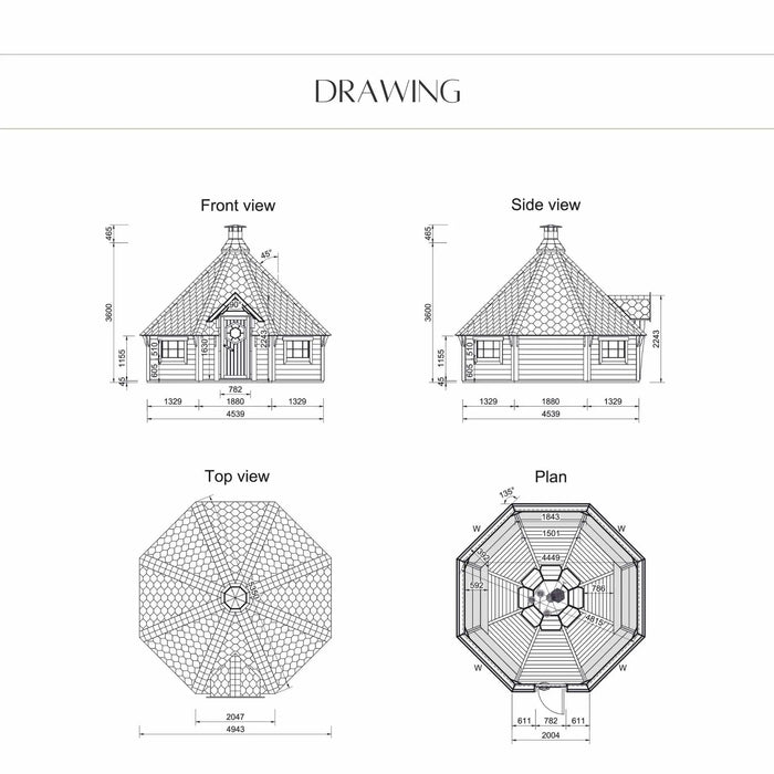 Large 22 Person Grill Cabin