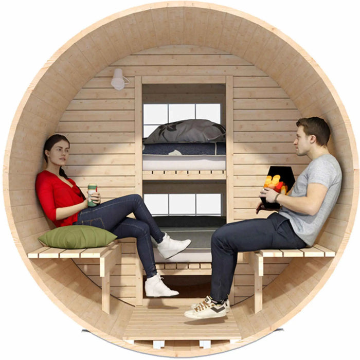 Large 4 Person Glamping Barrel