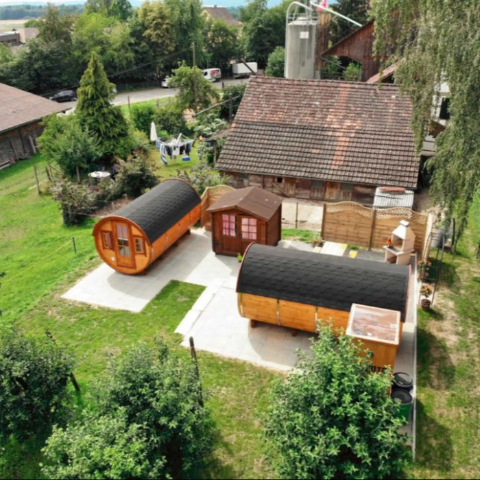 Large 4 Person Glamping Barrel