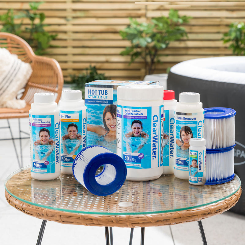 Lay-Z-Spa hot tub setup essential chemicals
