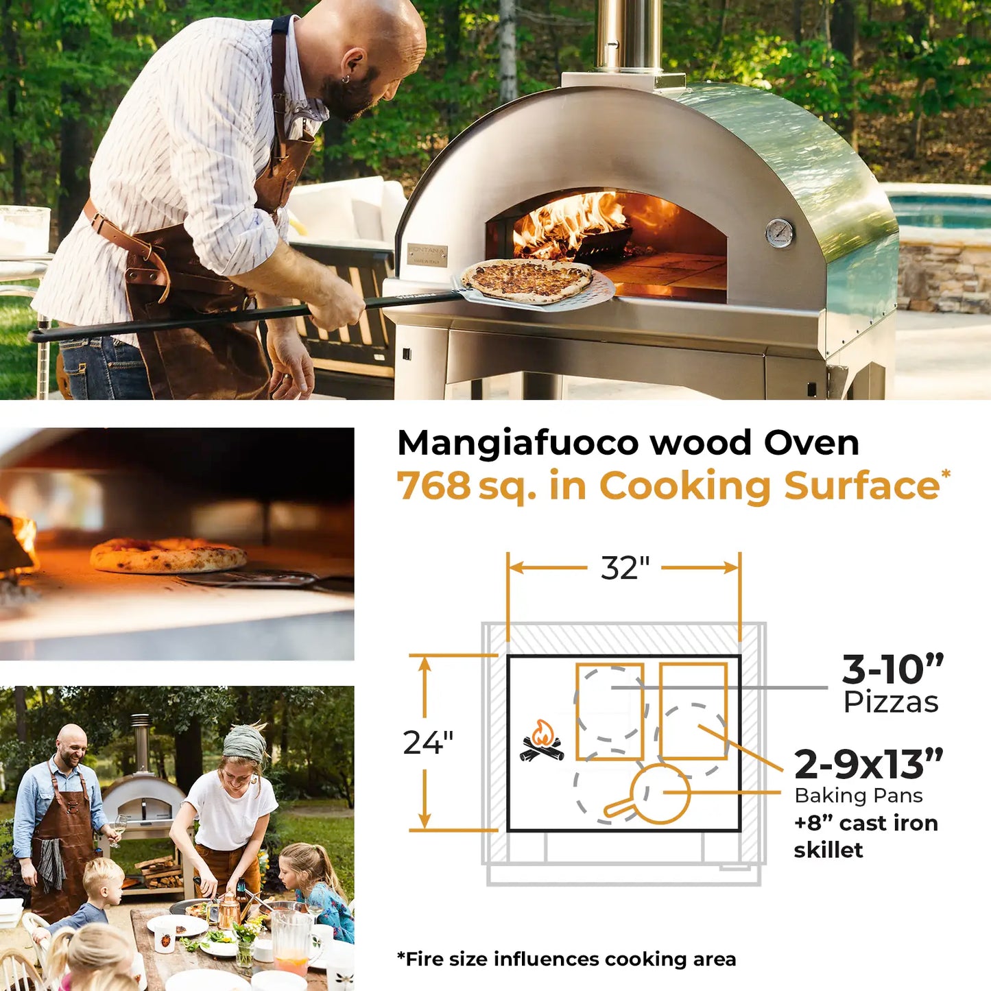 Fontana Mangiafuoco Wood-Fired Pizza Oven