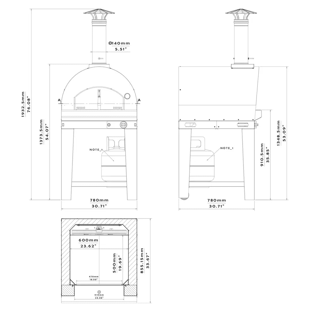 Fontana Margherita Gas Pizza Oven