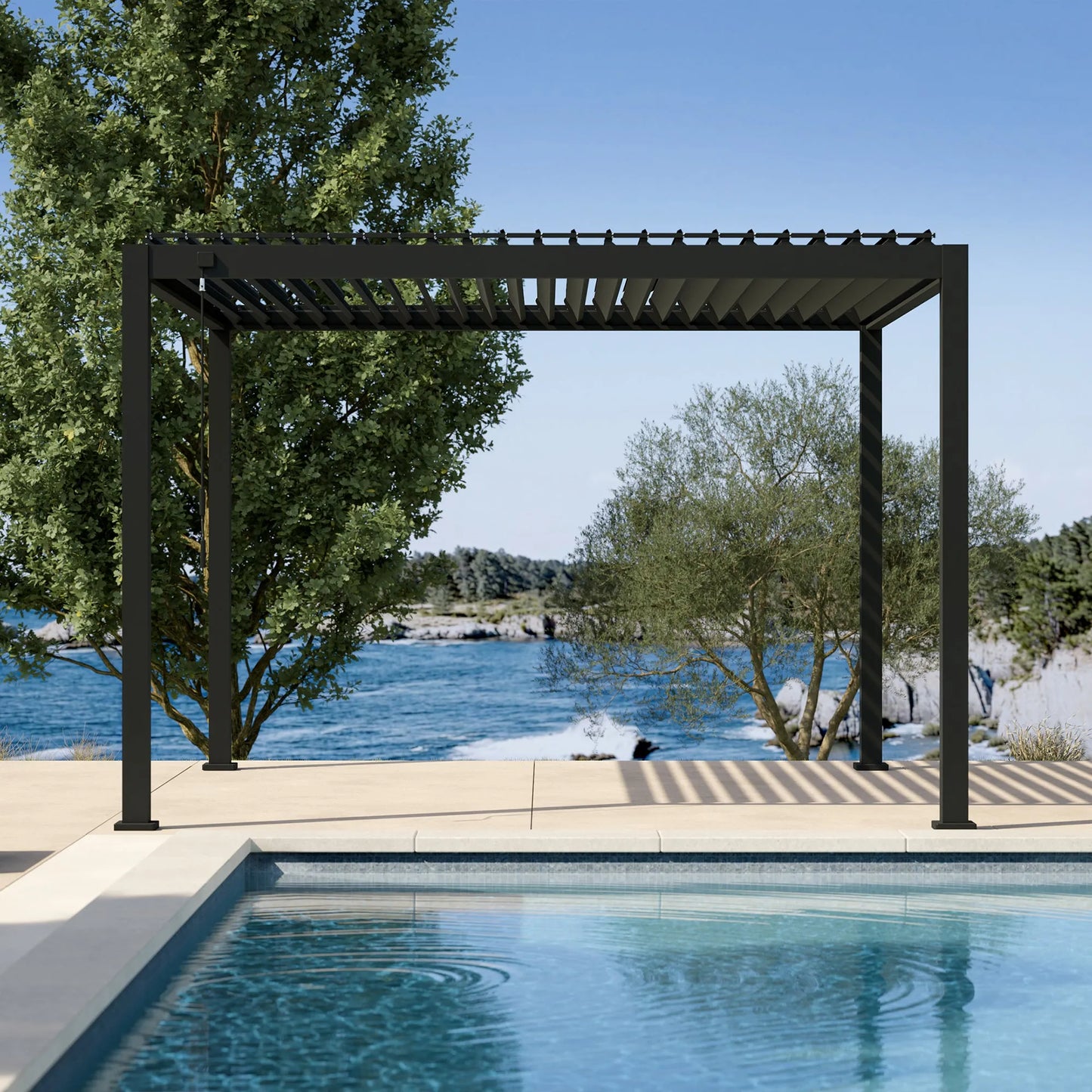 Mirador Infinite Pergola — 12'×12' | Charcoal