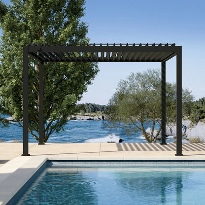 Mirador Infinite Pergola — 12'×12' | Charcoal