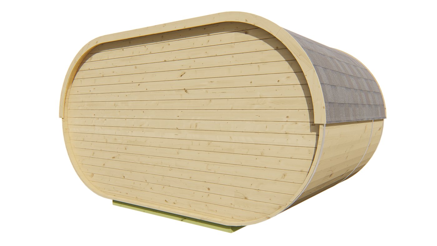 Oval Sauna Pod sauna interior benches