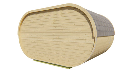 Oval Sauna Pod sauna interior benches