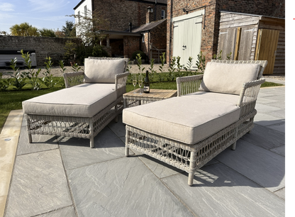 Provence Collection Outdoor Sun Lounger Set poolside
