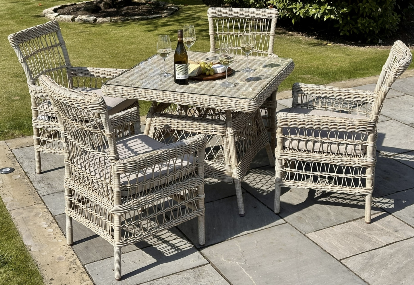 Provence Collection outdoor dining chairs set of four