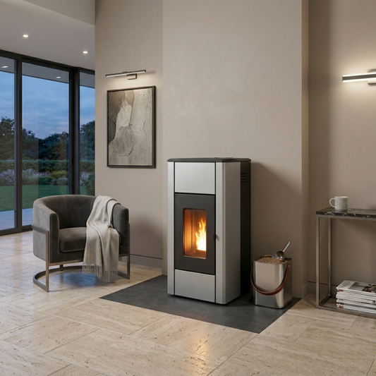 REN Air 8 MCZ pellet stove lifestyle