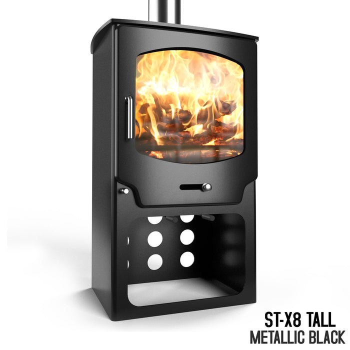 Saltfire ST-X8 Tall Eco Design Ready Wood Burning & Multi-Fuel Stove