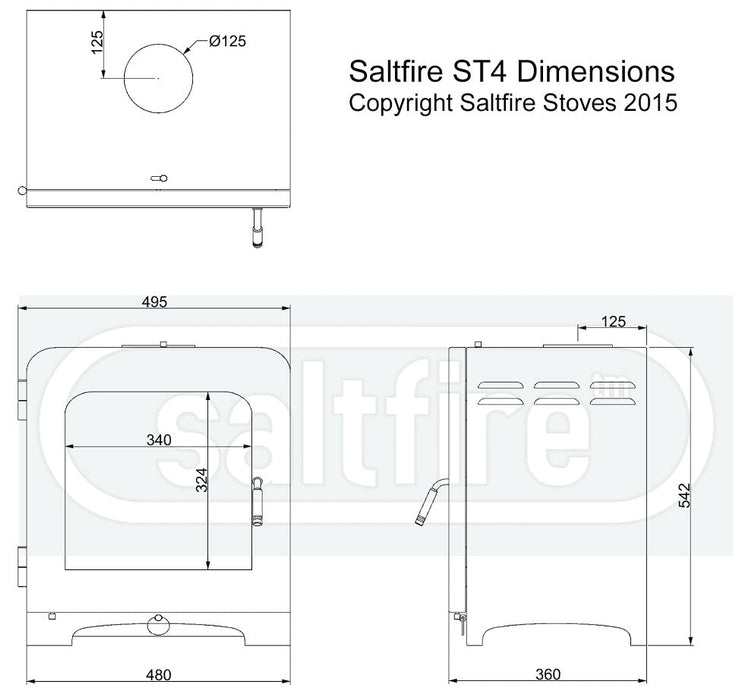 Saltfire ST4 Multifuel / Wood Burning Stove