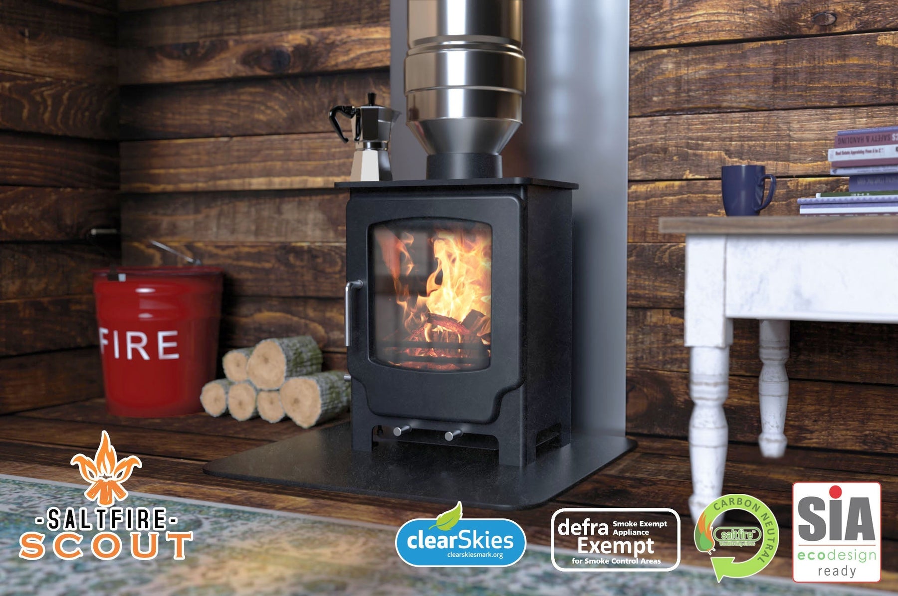 Saltfire Scout Multi-fuel / Wood Burning Stove