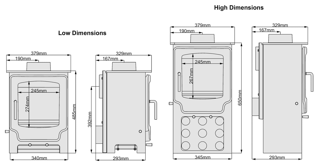 Saltfire Scout Multi-fuel / Wood Burning Stove