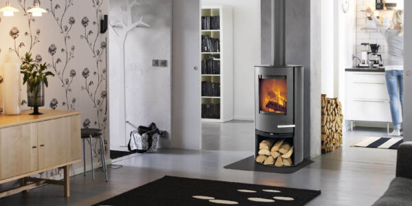 TermaTech TT20R Wood Burning Stove 5kW, DEFRA Approved, Black