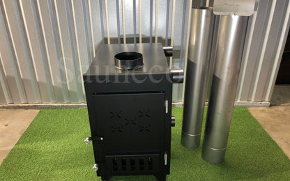 50 kW External Wood-fired Hot Tub Stove (Stainless Steel)
