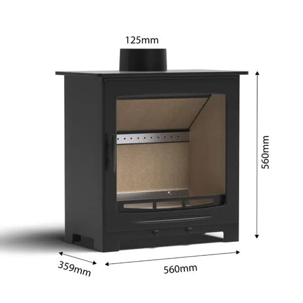 Castle Stoves Stirling 5kW Wood Burning Stove Black