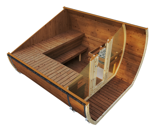 SaunaSupply SUSI 280 Thermowood Outdoor Sauna - 6 Person