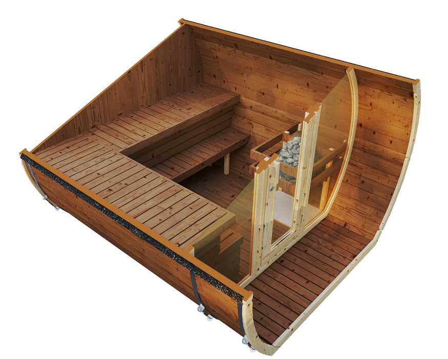 SaunaSupply SUSI 280 Thermowood Outdoor Sauna - 6 Person