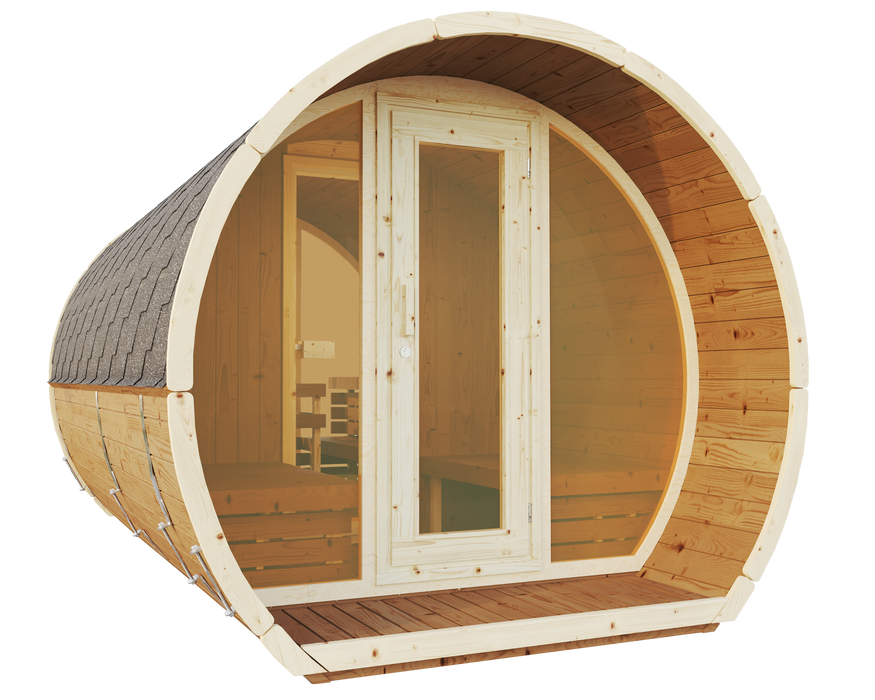 SaunaSupply SUSI 330 Thermowood Outdoor Sauna - 6 Person