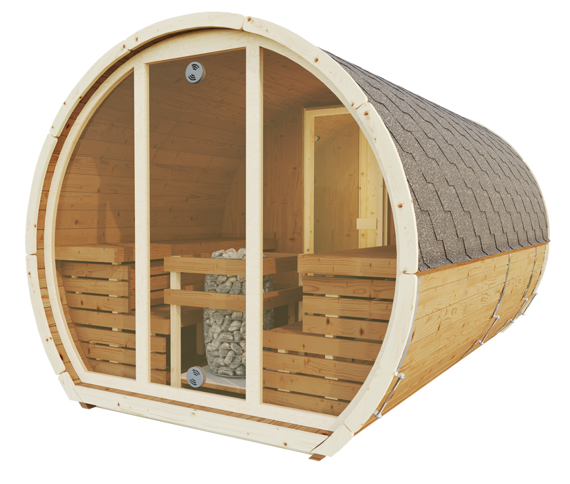 SaunaSupply SUSI 330 Thermowood Outdoor Sauna - 6 Person