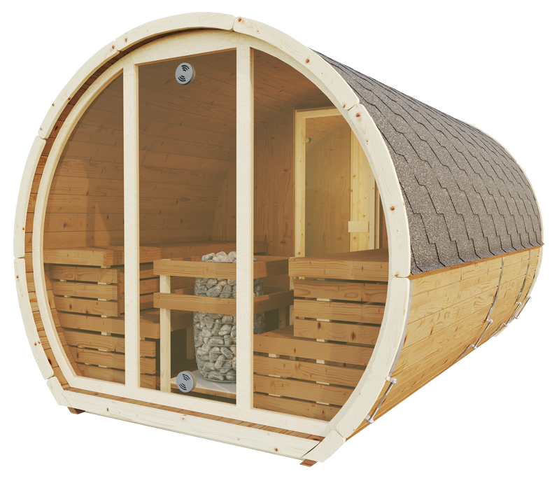 SaunaSupply SUSI 400 Thermowood Outdoor Sauna - 6 Person