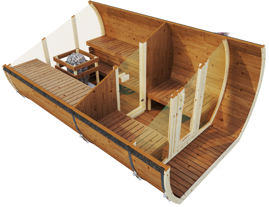 SaunaSupply SUSI 400 Thermowood Outdoor Sauna - 6 Person