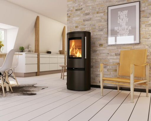 TermaTech TT21RH Contemporary Wood Burning Stove 5kW Black DEFRA Ready