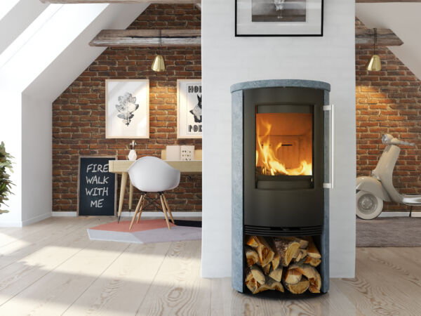 TermaTech TT21RMS Contemporary Wood Burning Stove 5kW with Soapstone
