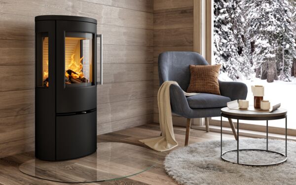 TermaTech TT23RG Contemporary Wood Burning Stove with Panoramic Glass