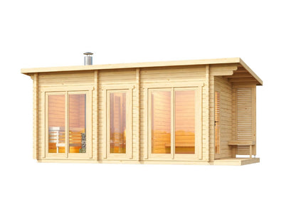 Tampere XL Garden Sauna 5.86 x 2.88m