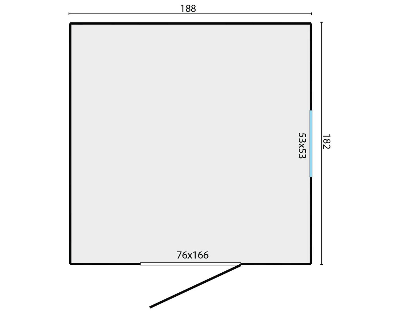 Boudewijn Shed 1.88 x 1.82m
