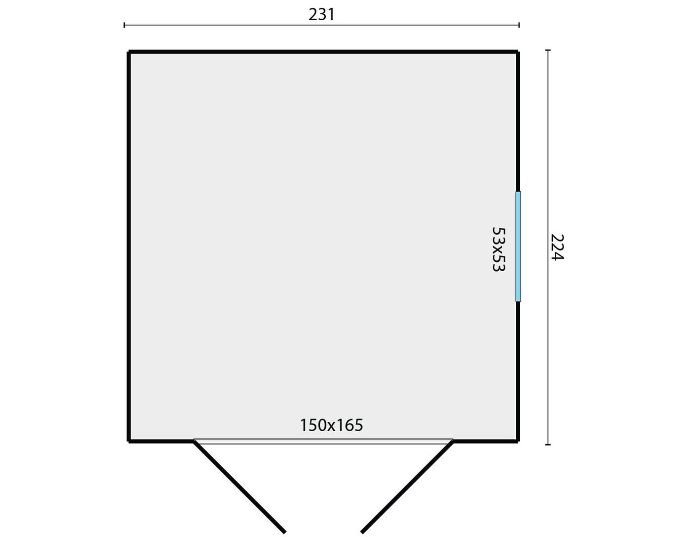 Hugo Shed 2.31 × 2.24m