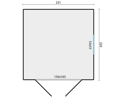 Hugo Shed 2.31 × 2.24m