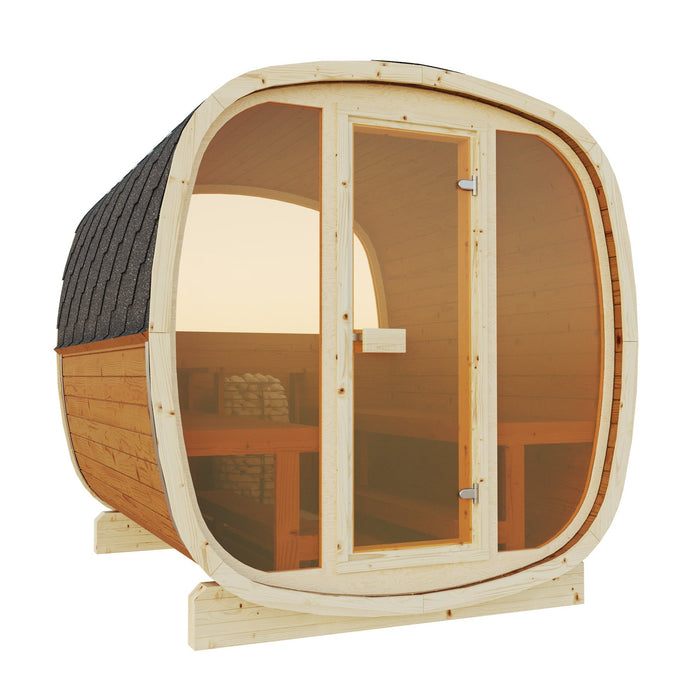 SaunaSupply UKU 230 Thermowood Outdoor Cube Sauna U - 3/4 Person