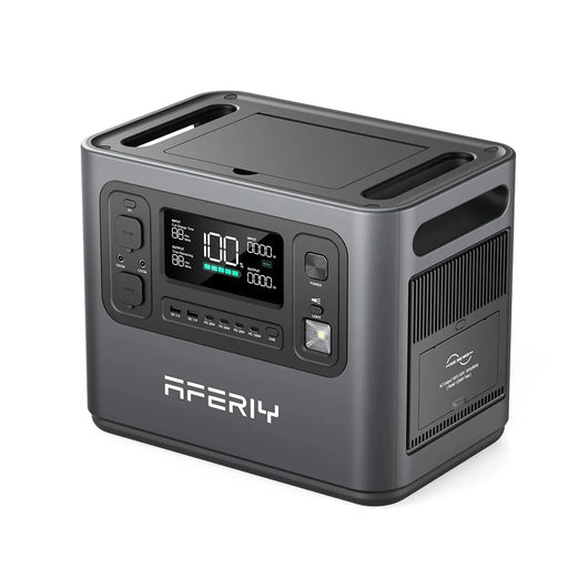Aferiy P110-D 1200W 960Wh LiFePO4 Portable Power Station with 200W Solar Panel – UK Plug