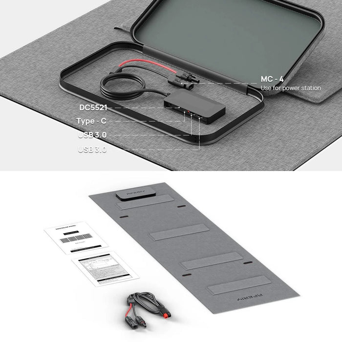 Aferiy P110-D 1200W 960Wh LiFePO4 Portable Power Station with 200W Solar Panel – UK Plug