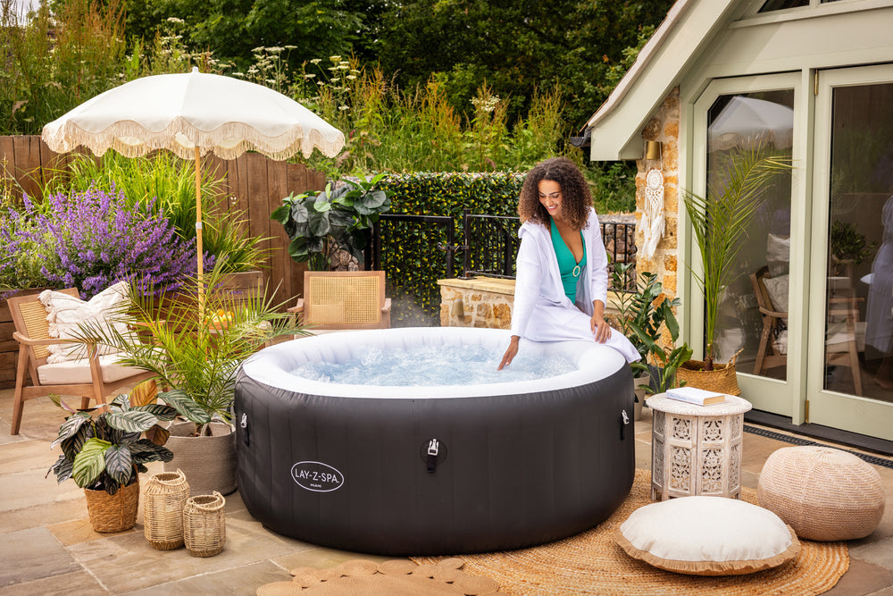 Affordable round inflatable hot tub for small gardens