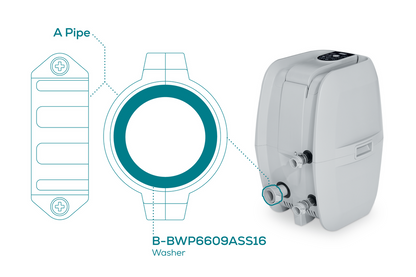 Lay-Z-Spa AirJet pump Pipe A washer diagram